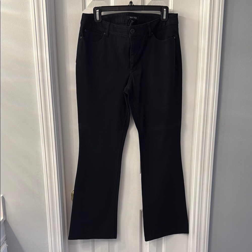 White House Black Market Black Flared Pants
